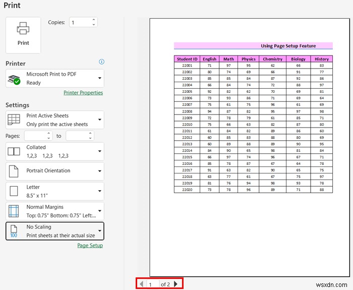 Cách điều chỉnh trang tính Excel trên một trang PDF (8 cách đơn giản)