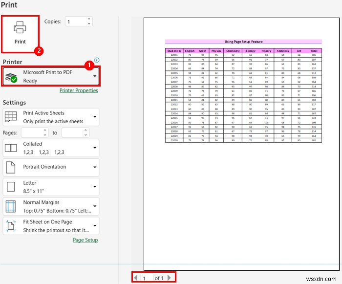 Cách điều chỉnh trang tính Excel trên một trang PDF (8 cách đơn giản)