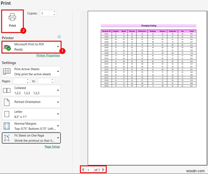 Cách điều chỉnh trang tính Excel trên một trang PDF (8 cách đơn giản)