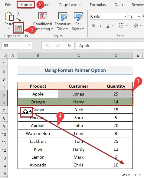 Cách tô màu hàng thay thế dựa trên giá trị ô trong Excel