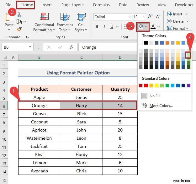 Cách tô màu hàng thay thế dựa trên giá trị ô trong Excel