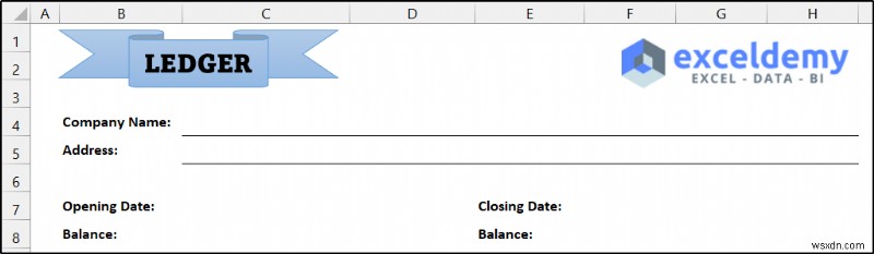 Cách duy trì sổ cái trong Excel (với các bước đơn giản)