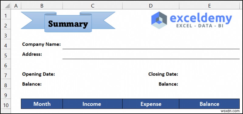 Cách duy trì sổ cái trong Excel (với các bước đơn giản)