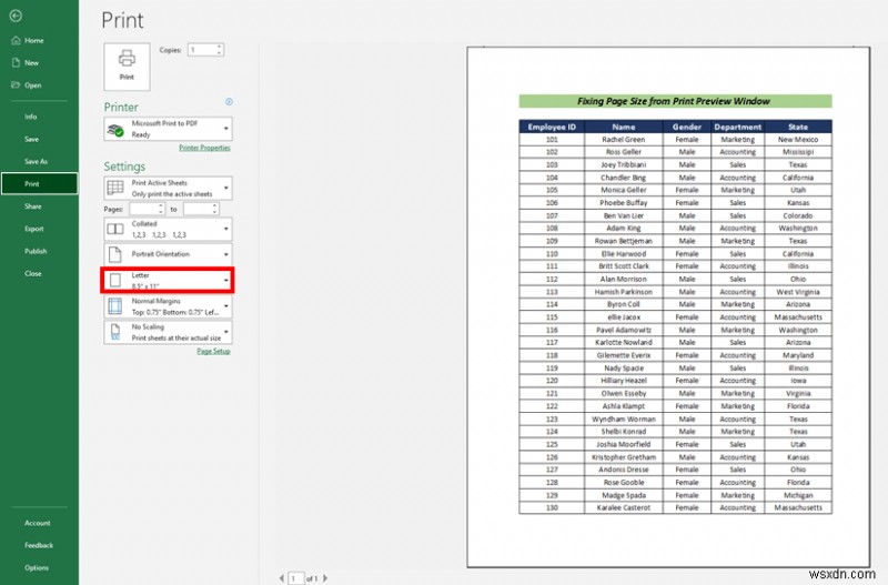 Cách in toàn trang của trang tính Excel ở kích thước A4 (5 cách đơn giản)