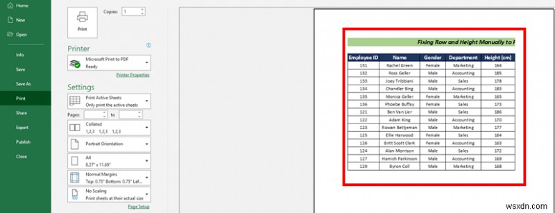 Cách in toàn trang của trang tính Excel ở kích thước A4 (5 cách đơn giản)