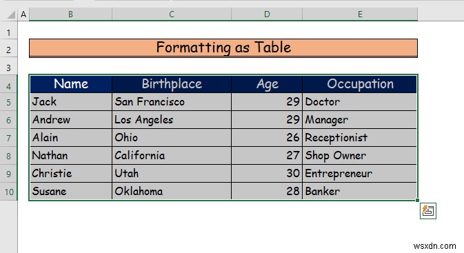 Cách tô bóng cho mọi hàng khác trong Excel (3 cách)