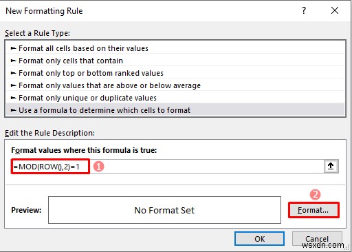 Cách tô bóng cho mọi hàng khác trong Excel (3 cách)