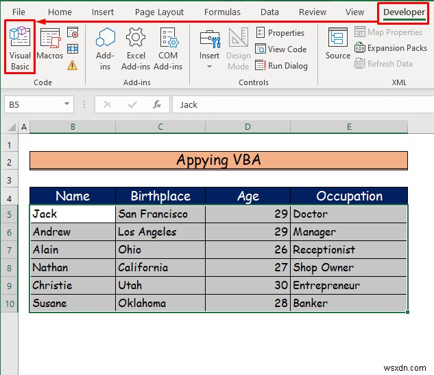 Cách tô bóng cho mọi hàng khác trong Excel (3 cách)