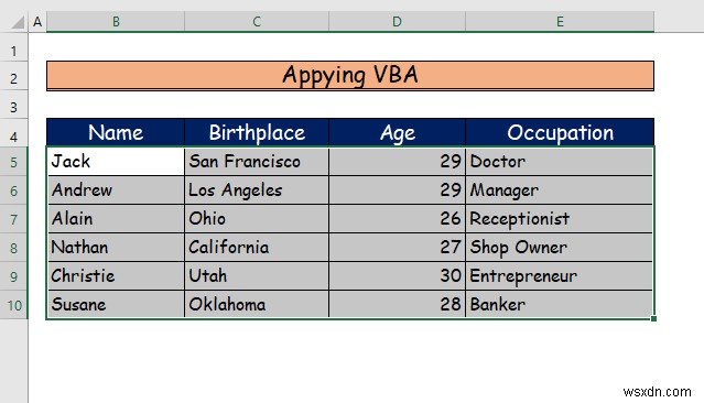 Cách tô bóng cho mọi hàng khác trong Excel (3 cách)