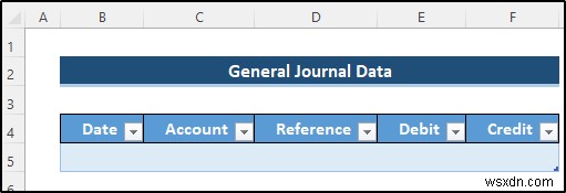 Tạo Sổ cái chung trong Excel từ Dữ liệu Nhật ký chung