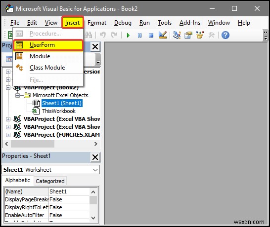 Excel VBA:Hiển thị biểu mẫu người dùng ở chế độ toàn màn hình (4 cách dễ dàng)