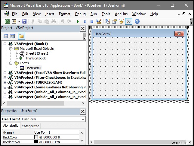 Excel VBA:Hiển thị biểu mẫu người dùng ở chế độ toàn màn hình (4 cách dễ dàng)