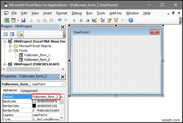 Excel VBA:Hiển thị biểu mẫu người dùng ở chế độ toàn màn hình (4 cách dễ dàng)