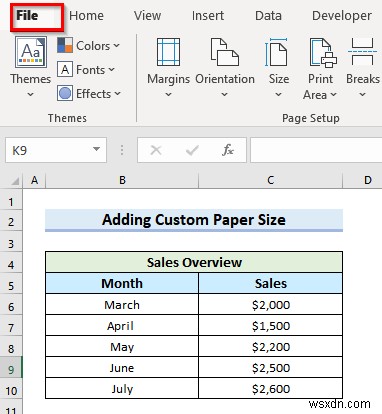 Cách thêm khổ giấy trong Excel (4 cách dễ dàng)