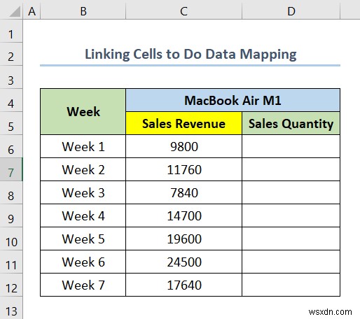 Cách thực hiện ánh xạ dữ liệu trong Excel (5 cách tiện dụng)