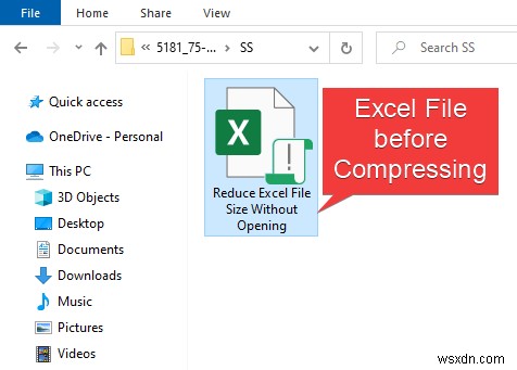 Cách giảm kích thước tệp Excel mà không cần mở (với các bước đơn giản)