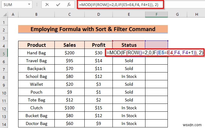 Cách thay thế màu hàng trong Excel mà không có bảng (5 phương pháp)