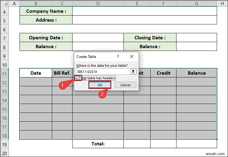 Cách tạo sổ cái trong Excel (với các bước đơn giản)