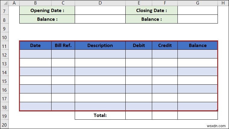 Cách tạo sổ cái trong Excel (với các bước đơn giản)