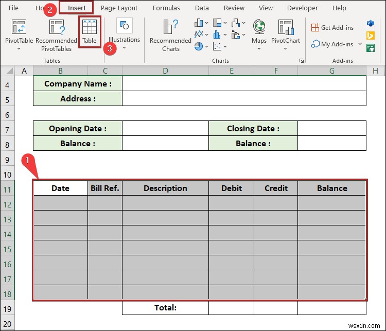 Cách tạo sổ cái trong Excel (với các bước đơn giản)