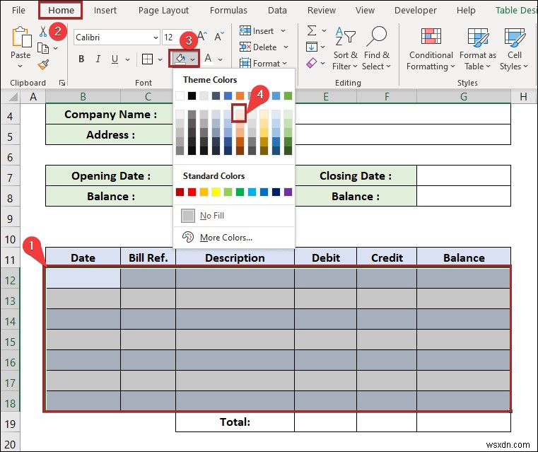 Cách tạo sổ cái trong Excel (với các bước đơn giản)