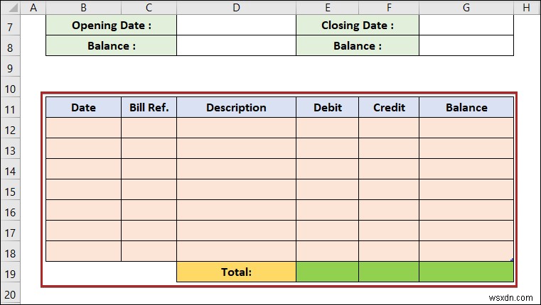 Cách tạo sổ cái trong Excel (với các bước đơn giản)