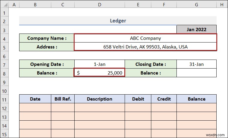 Cách tạo sổ cái trong Excel (với các bước đơn giản)