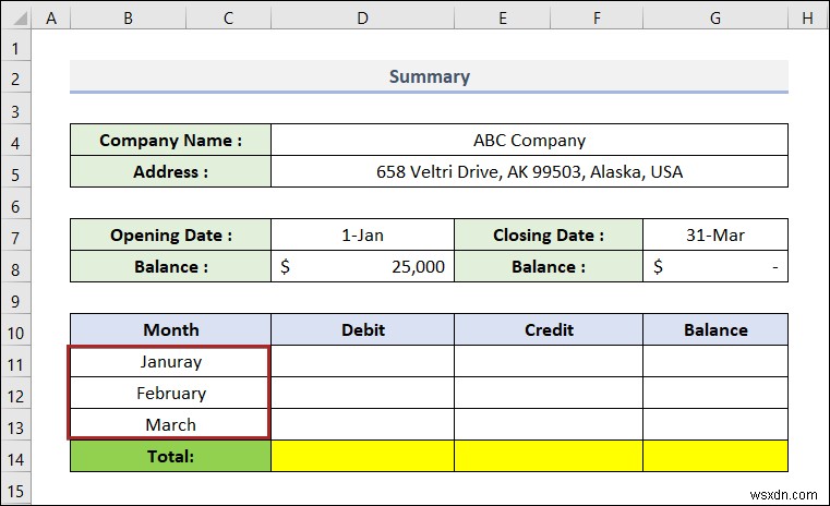 Cách tạo sổ cái trong Excel (với các bước đơn giản)