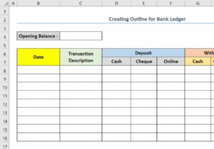 Cách tạo sổ cái ngân hàng trong Excel (với các bước đơn giản)