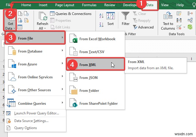 Cách mở tệp XML trong Excel (2 cách dễ dàng)