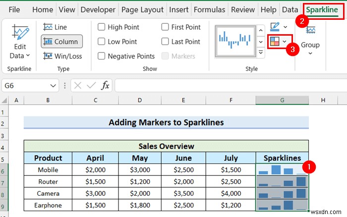 Cách thêm điểm đánh dấu vào đường gấp khúc trong Excel (với các bước đơn giản)