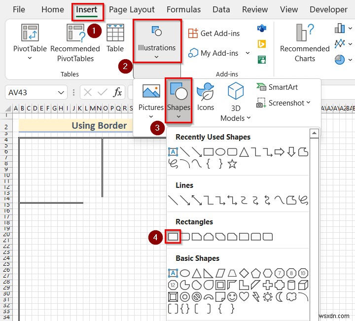 Cách vẽ theo tỷ lệ trong Excel (2 cách dễ dàng)