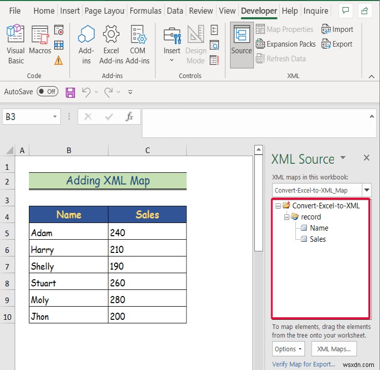 Cách chuyển Excel sang tệp XML (Với các bước dễ dàng)