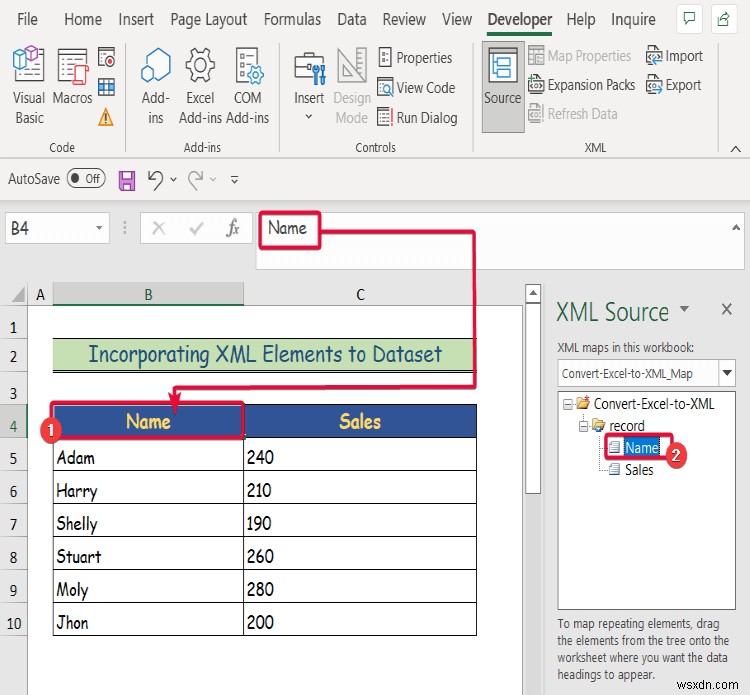 Cách chuyển Excel sang tệp XML (Với các bước dễ dàng)