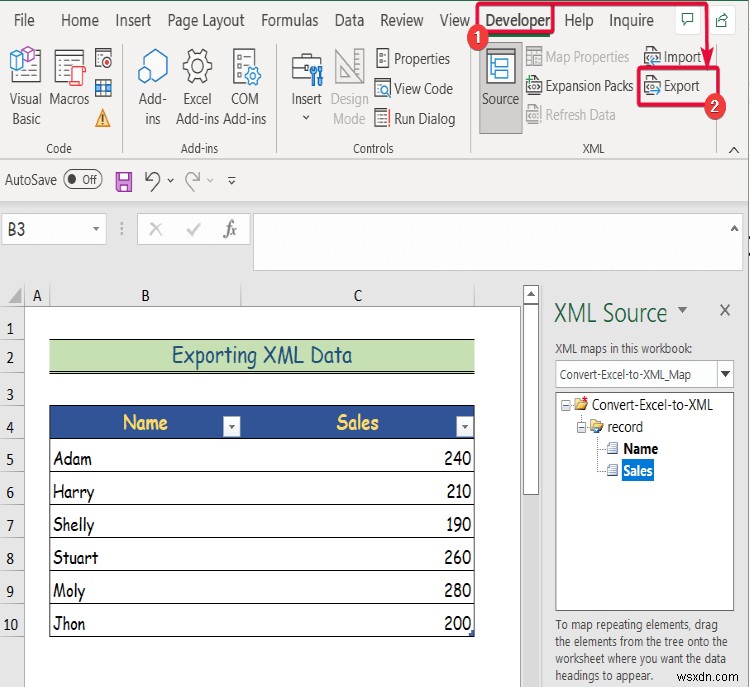 Cách chuyển Excel sang tệp XML (Với các bước dễ dàng)