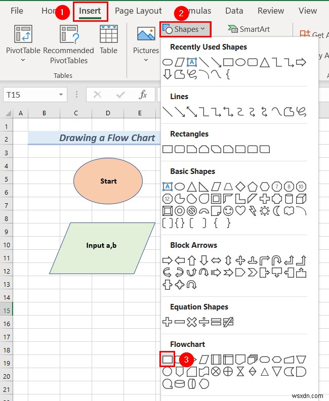 Cách vẽ bản vẽ kỹ thuật trong Excel (2 ví dụ phù hợp)