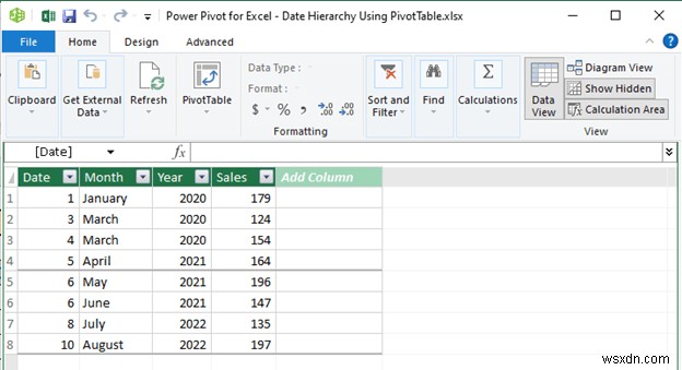 Tạo thứ bậc ngày trong Excel Pivot Table (với các bước đơn giản)