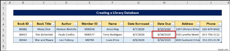 Cách tạo cơ sở dữ liệu thư viện trong Excel (với các bước đơn giản)