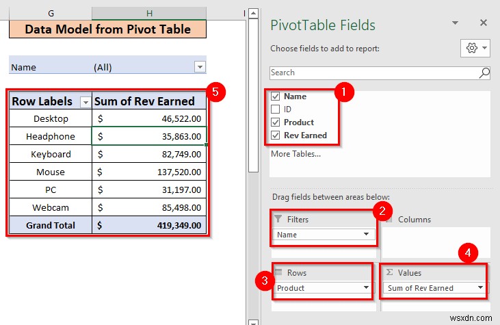 Xóa mô hình dữ liệu khỏi Pivot Table trong Excel (với các bước đơn giản)