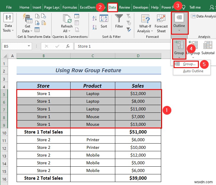 Cách thêm thứ bậc của hàng trong Excel (2 phương pháp dễ dàng)