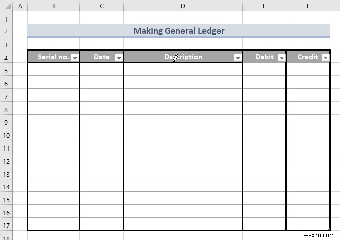 Cách tạo sổ cái chung trong Excel (Với các bước đơn giản)