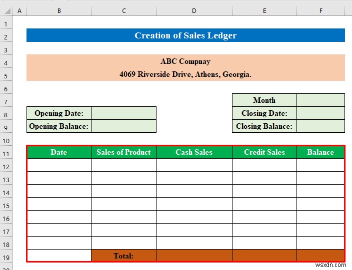 Cách tạo sổ cái bán hàng và mua hàng trong Excel