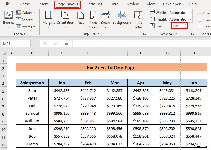 [Đã giải quyết!] Tỷ lệ in để vừa với Không hoạt động trong Excel