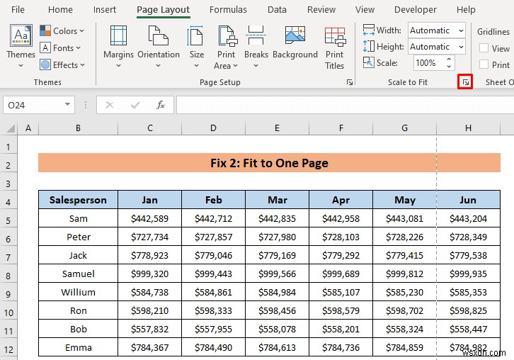 [Đã giải quyết!] Tỷ lệ in để vừa với Không hoạt động trong Excel