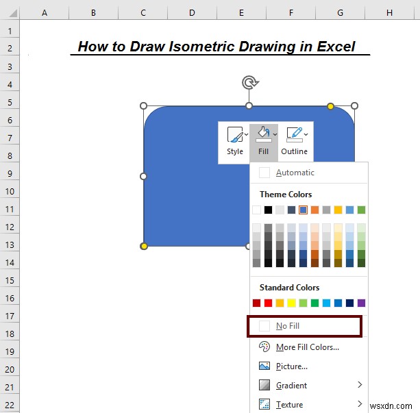 Cách vẽ bản vẽ Isometric trong Excel (với các bước đơn giản)
