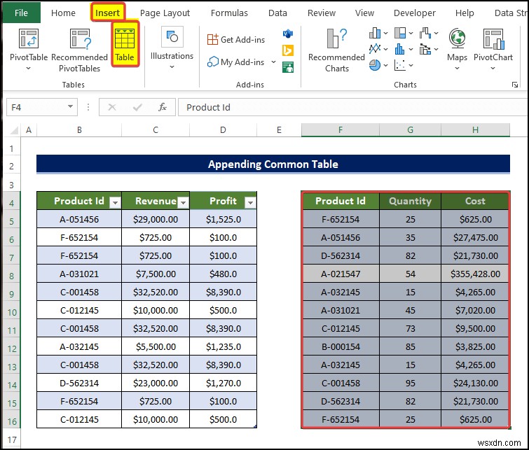 Cách tạo mối quan hệ trong Excel với giá trị trùng lặp