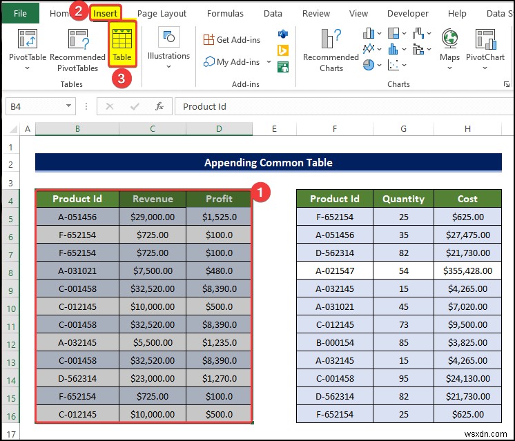 Cách tạo mối quan hệ trong Excel với giá trị trùng lặp