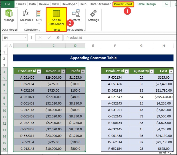 Cách tạo mối quan hệ trong Excel với giá trị trùng lặp