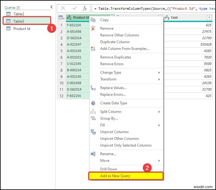 Cách tạo mối quan hệ trong Excel với giá trị trùng lặp