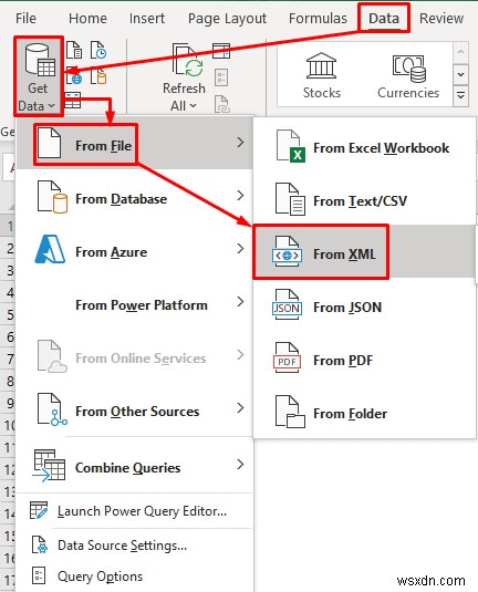 Cách chuyển đổi XML lớn sang Excel (2 cách hiệu quả)